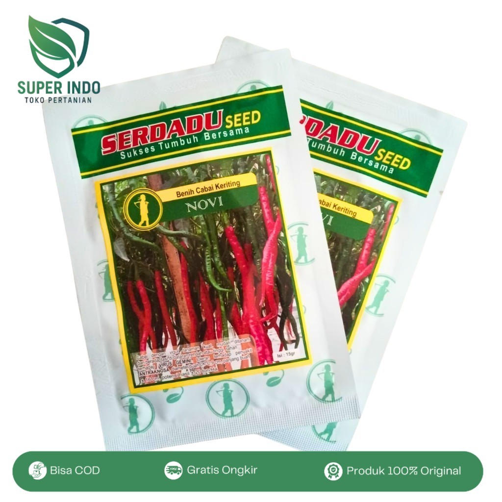 Benih Cabe Keriting NOVI 15gr Toleran Antraknosa Produksi Tinggi