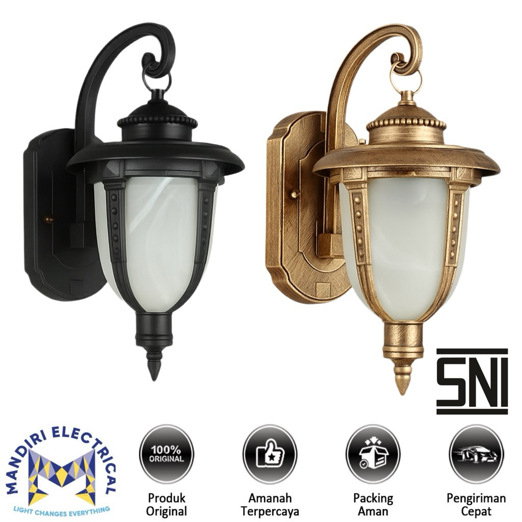 Lampu Dinding Taman Outdoor Vintage Waterproof SNI 5031