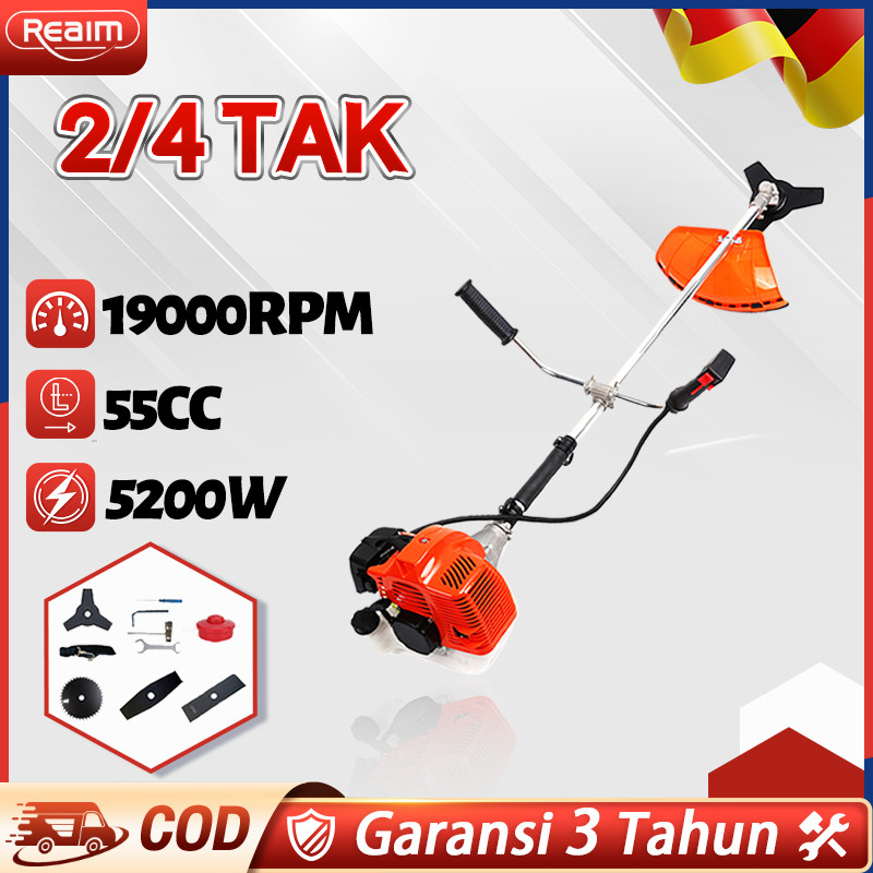 Mesin Potong rumput Gendong Samping REAIM Mesin Potong Rumput 2/4-Tak Arit Rumput Mesin Rumput Alat 