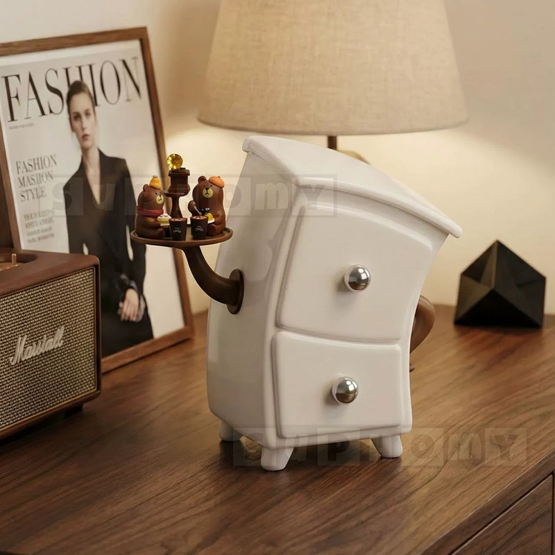 Laci Mini Kecil Susun Aesthetic Kotak Penyimpanan Serbaguna Desk Organizer Lucu Rak Laci Plastik Rak