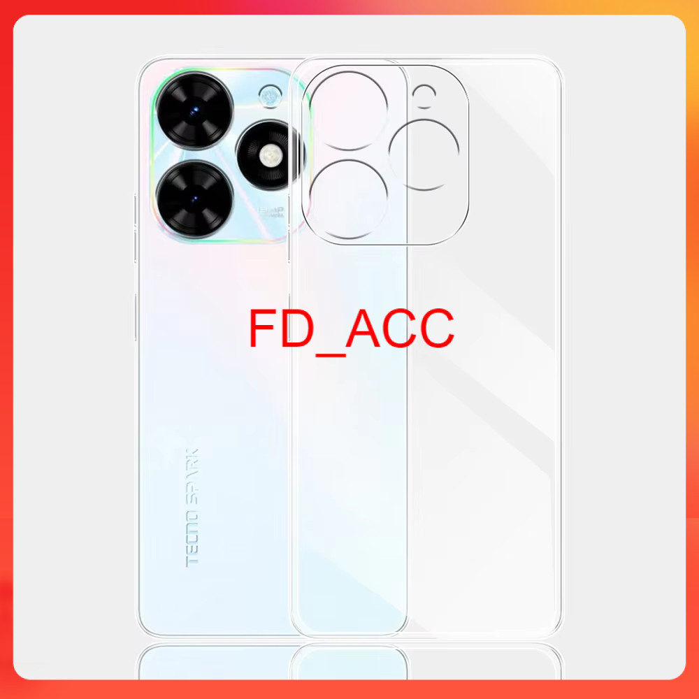 [ CASE BENING TECNO SPARK 20 / 20C ] PREMIUM CLEAR CASE TRANSPARAN TPU 2.00 MM SOFT CASE BENING TECN