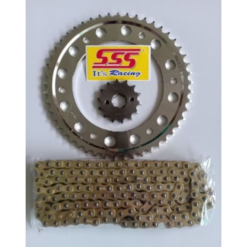 gear gir set sss 428 rantai gold Crf 150 Crf 150L uk 48 49 50 51 52 53 54 55