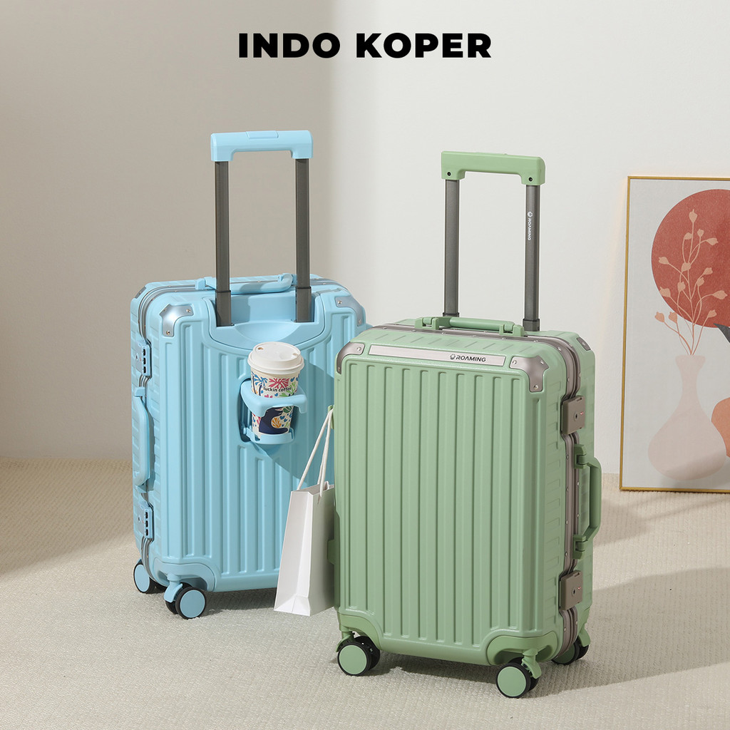 Indo Koper Kabin & Bagasi Pesawat Frame Aluminium Non Zipper Kunci Kombinasi TSA Lock - 667