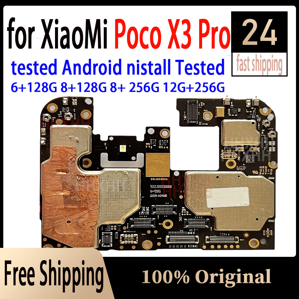 Unlocked Main Mobile Board Mainboard For Xiaomi POCO X3 Pro SmartPhone Motherboard 6GB 128GB/8GB 256
