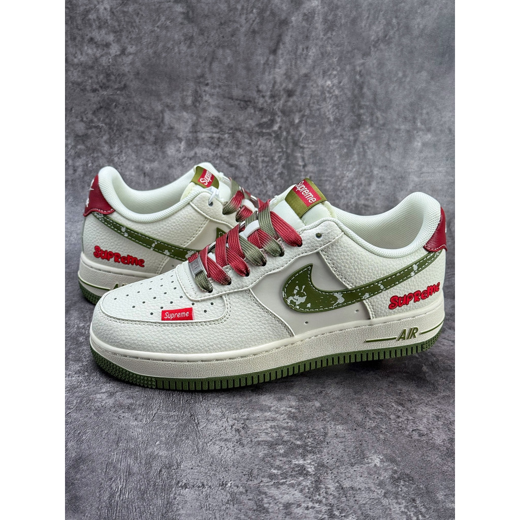 nk AF1 07 Supreme Streetwear Putih Hijau