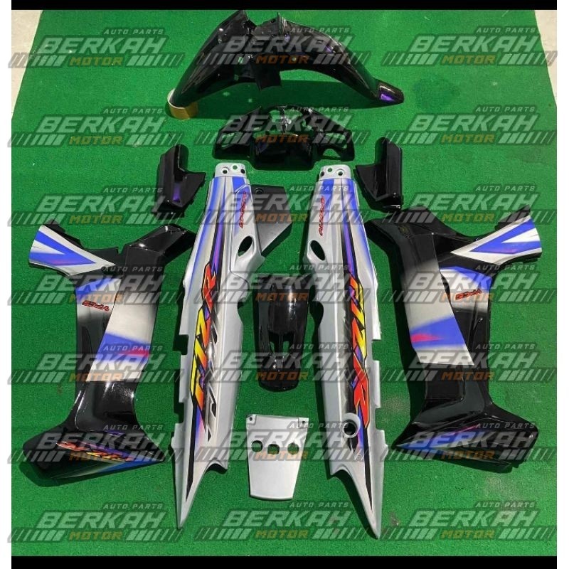 Cover Body set Fiz R Fiz R Fiz r hitam silver Cover Body Set Yamaha Fiz r