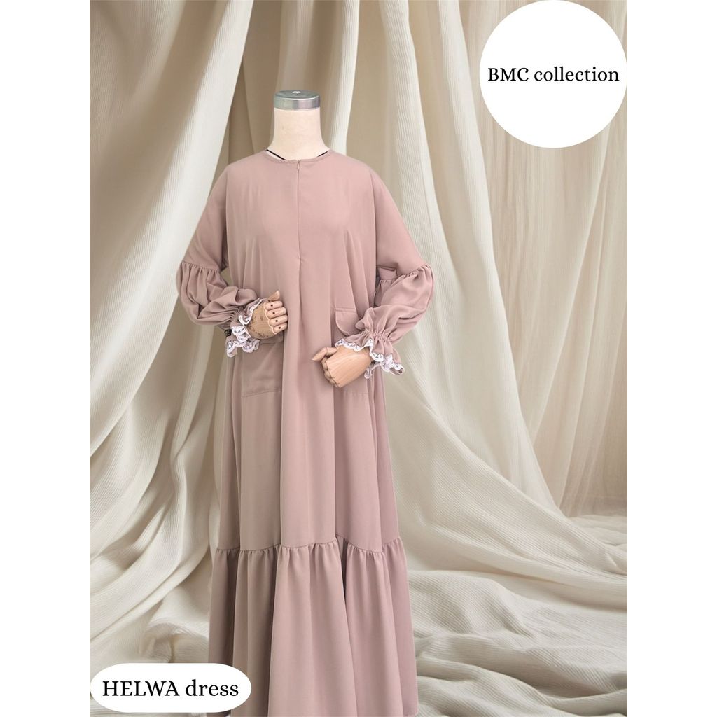 BMC - GAMIS ABAYA HELWA - Gamis Muslimah Katun Marbela Adem & Nyaman Syar'i