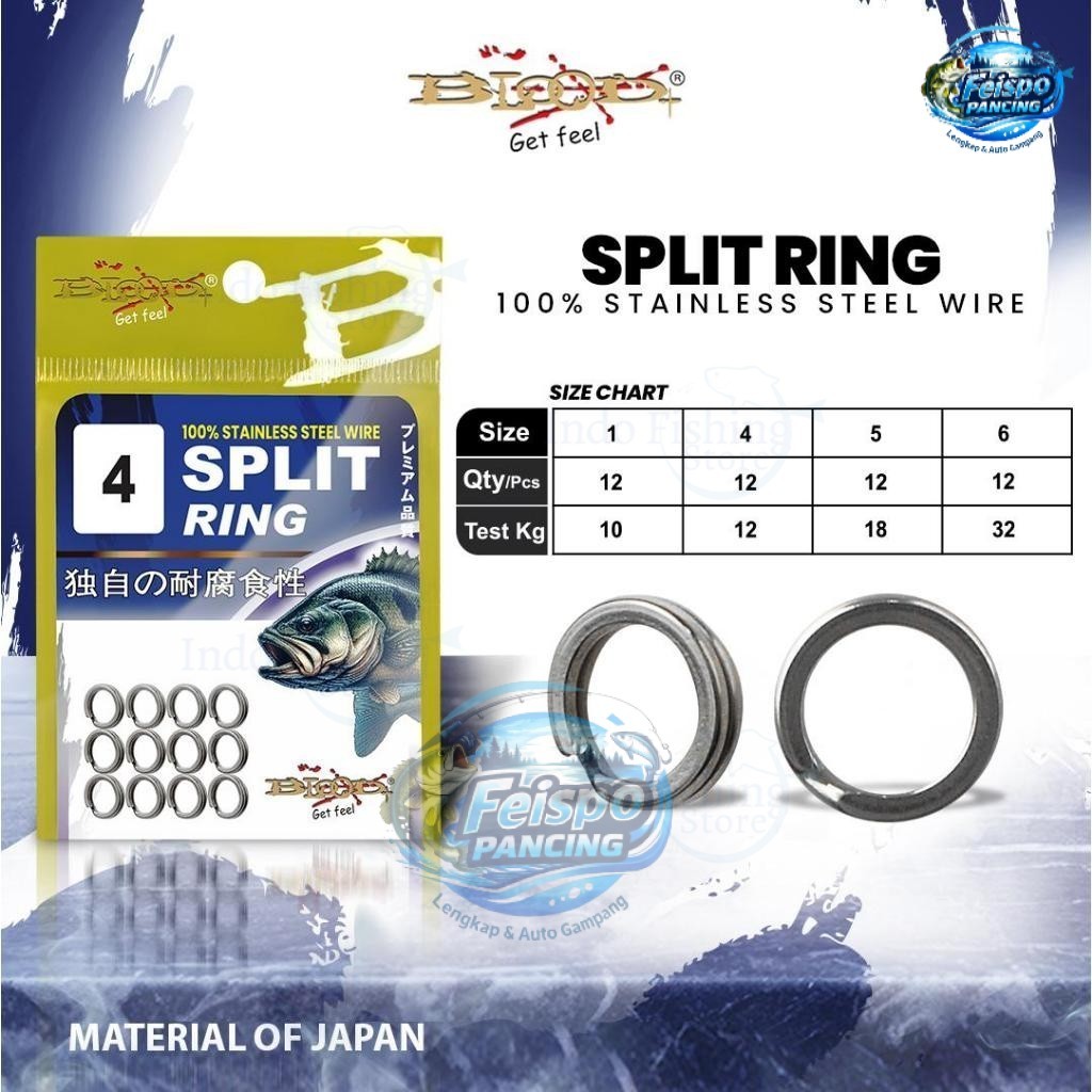 FEISPO Pancing - Split Ring Pancing / Blood Split Ring Stainless