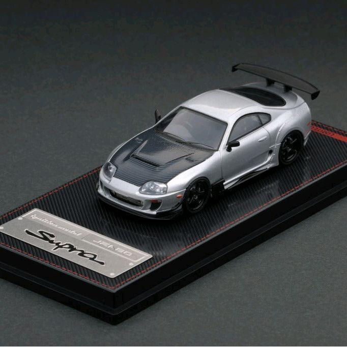 IGNITION MODEL TOYOTA SUPRA JZA80 RZ SILVER DIECAST SKALA 64