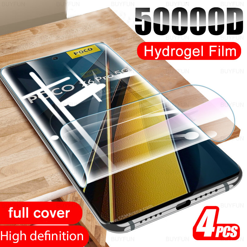 4Pcs For Poco X6 X7 Pro F7 Ultra Hydrogel Film Poco F6 F7Ultra HD Screen Protector PocoF6 PocoX6 Poc