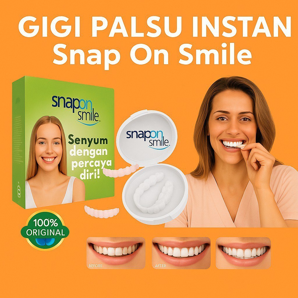 [ BISA COD ] Gigi Palsu Instan Atas Bawah Venner Snap On Smile 100% Original Authentic 1 Set Atas Ba