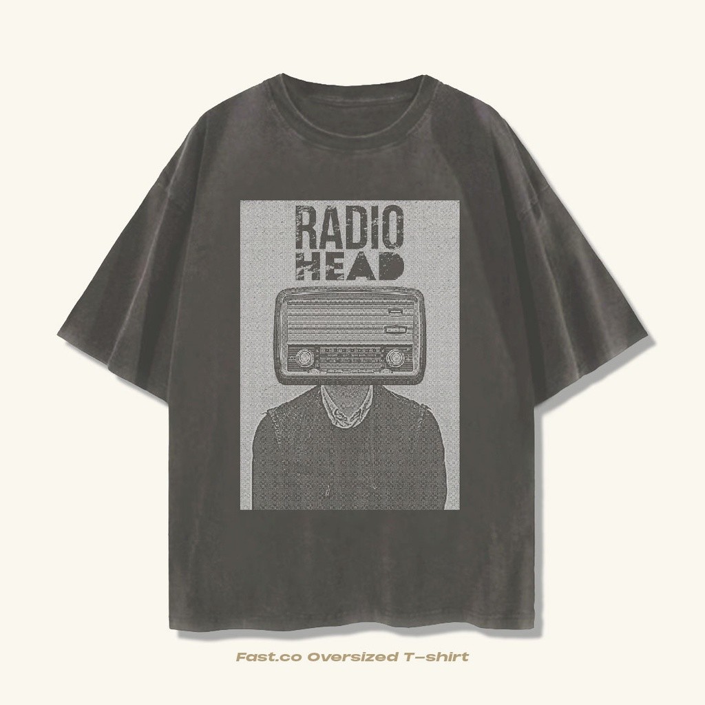 Radiohead Band Vintage Oversized Tshirt - Kaos Baju Band Oversize