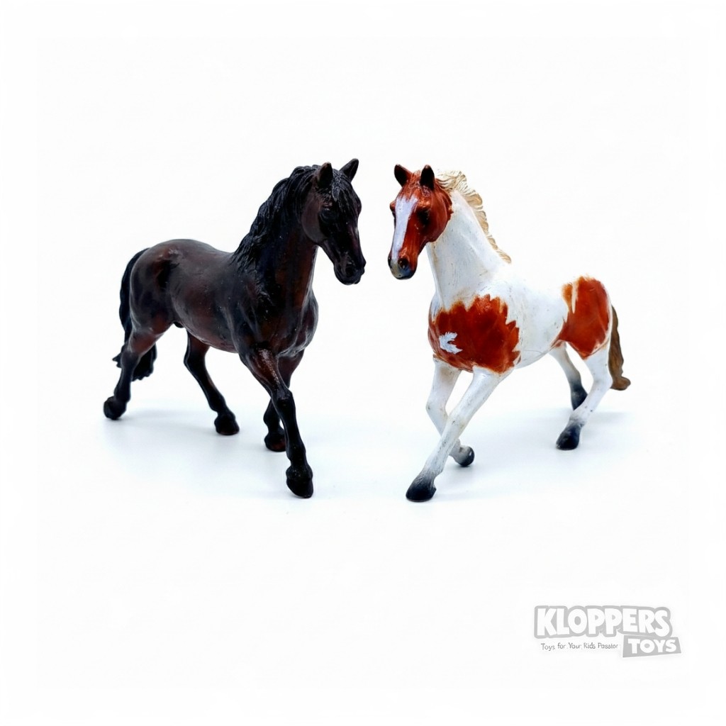 Miniatur Kuda Realistis | Mainan Edukasi Anak & Figure Pajangan | Varian Hitam & Putih Coklat