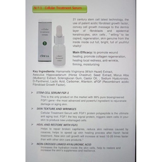 Cellular Treatment Serum OBELA