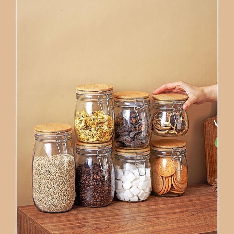 [ME] Toples Kaca Serbaguna Toples Kue Kacang Biji-bijian Toples Kaca Imlek Lebaran