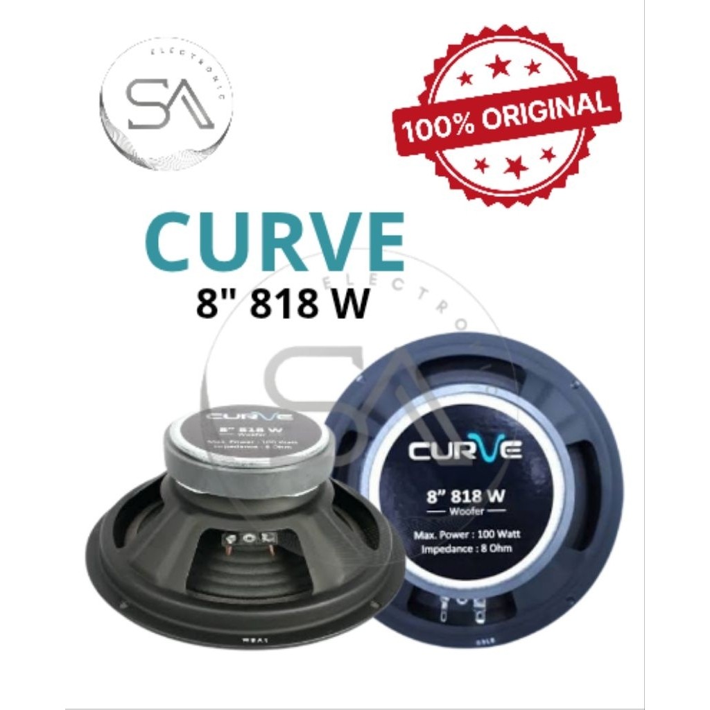 Surya Agung Speaker Curve 818 W 8inch woofer sinar baja original