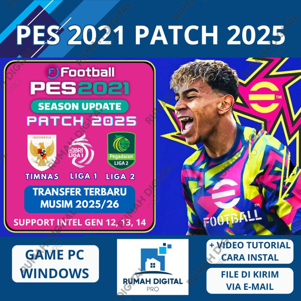 Game PC PES 2021 Patch 2026 Update Transfer Liga BRI 1 Indonesia Timnas Full Version Offline