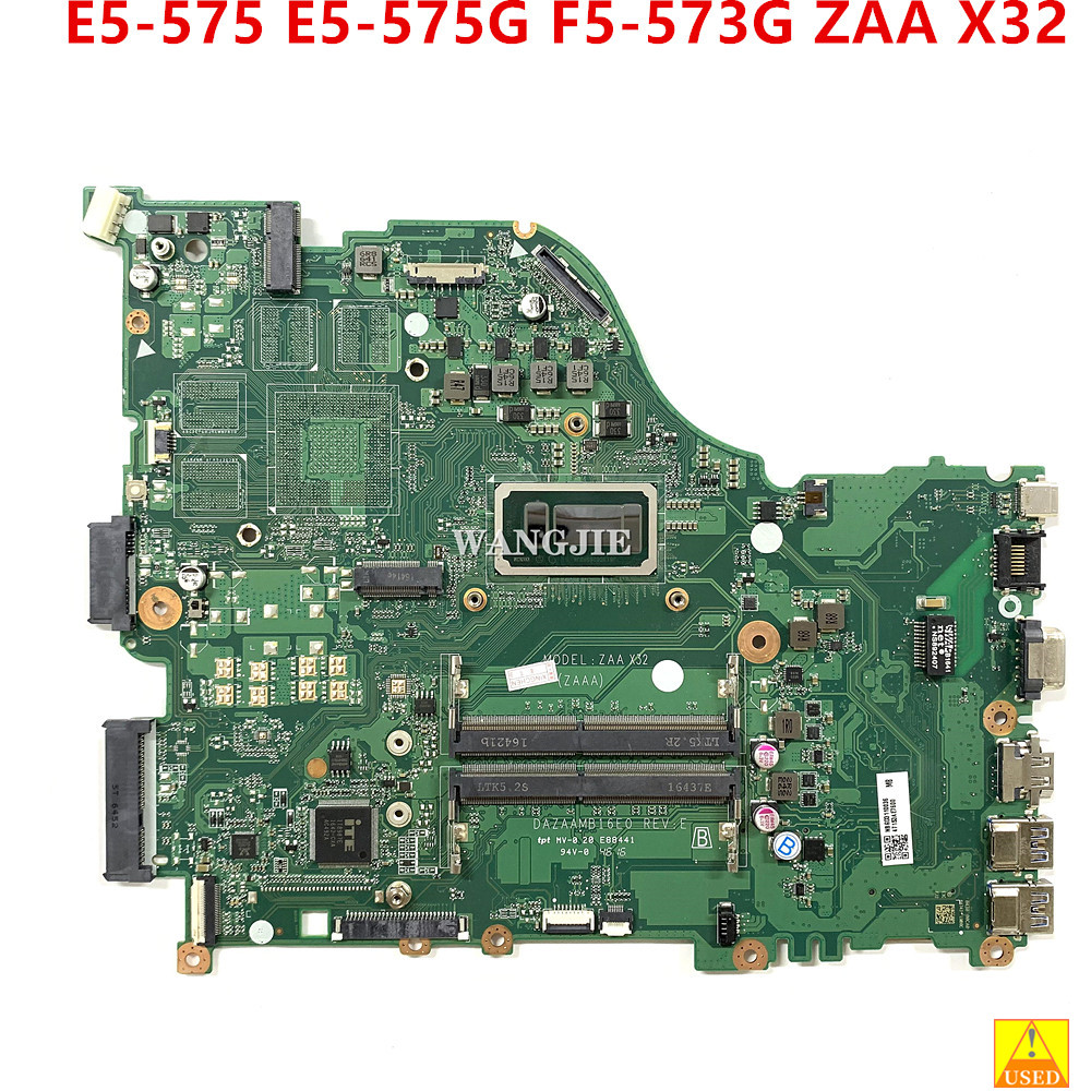 For ACER Aspire E5-575 E5-575G F5-573G ZAA X32 Laptop Motherboard DAZAAMB16E0 I3-6100U I3-7100U I3-8