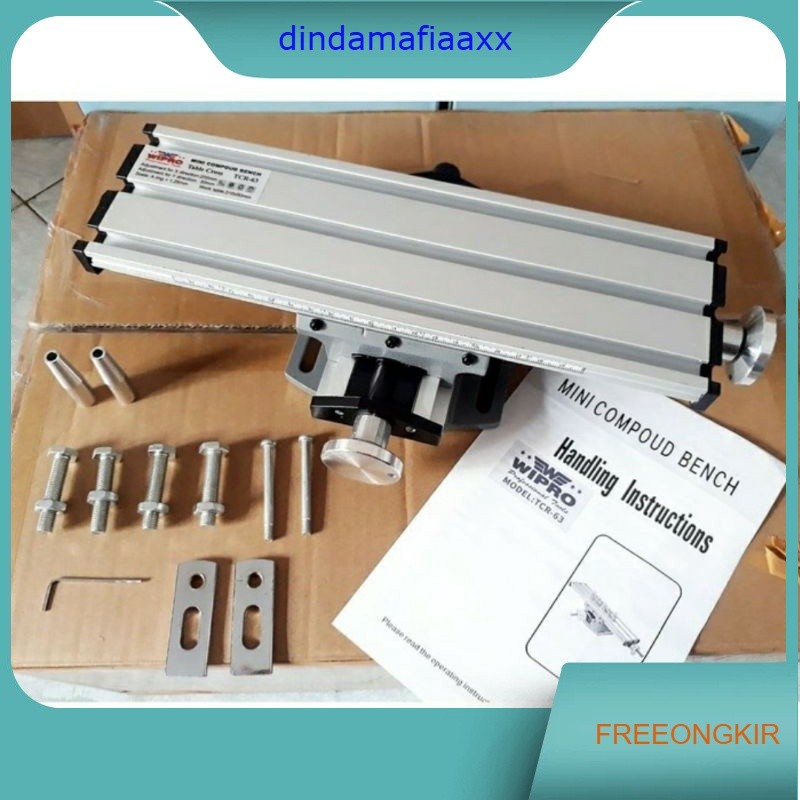 Table Cross Wipro Ragum Milling Bor Duduk/ Catok Milling Mini Wipro/ Mini Table Compoud Bench Wipro