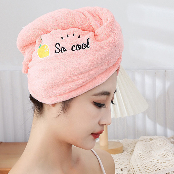 PasarOnline HL0611 Handuk Keramas Kepala Bahan Microfiber Pengering Rambut Head Towel Fast Dry Hair 