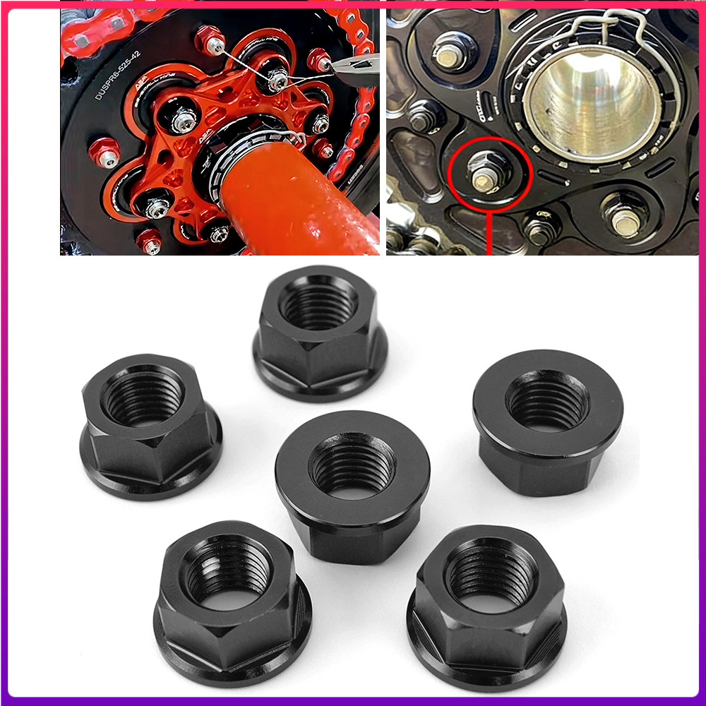 M10*1.25 Rear Sprocket Wheel Axle Nuts For MV Agusta F3 F4 Brutale 675 800 1000 Dragster Rivale Supe
