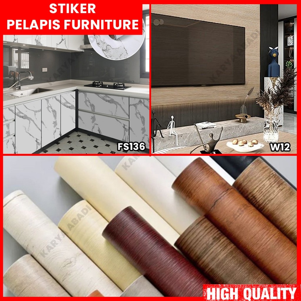 Stiker HPL / Decosheet / Taco Sheet / Pelapis Lemari Meja / PVC Interior Film