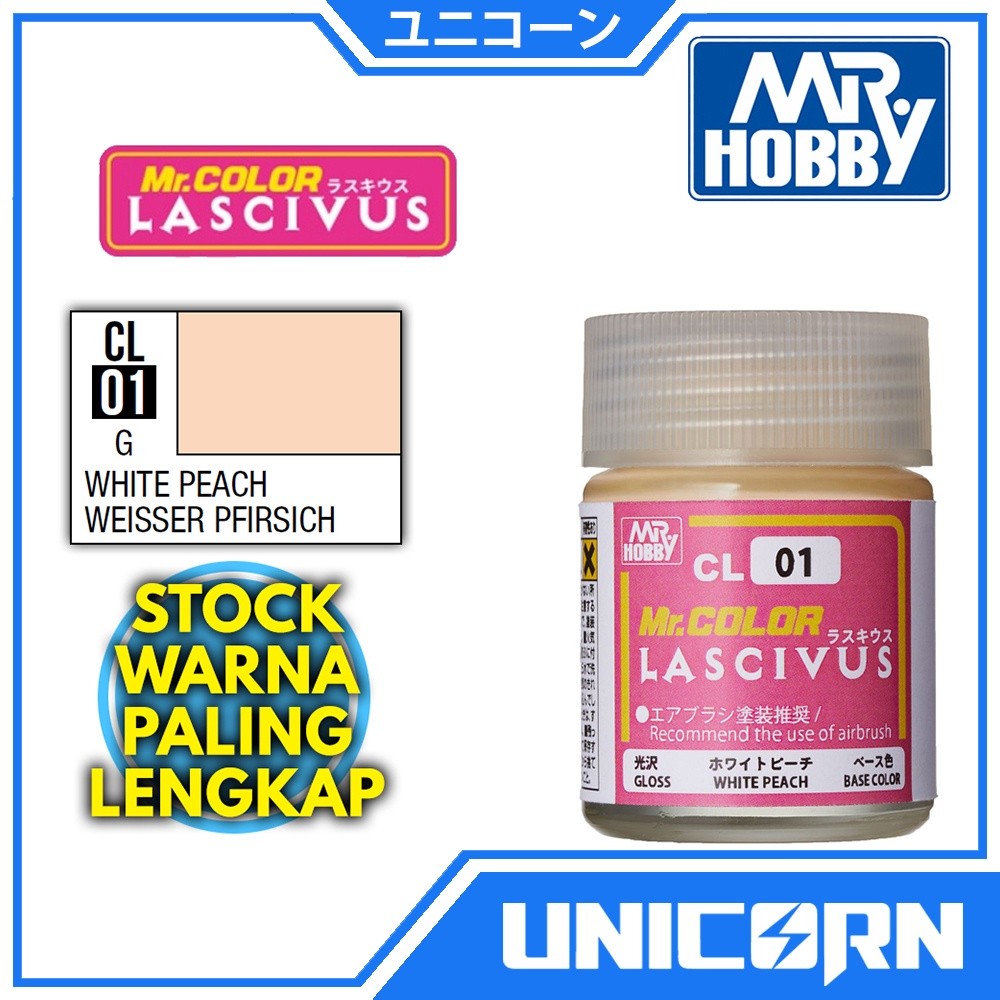 Mr Color Lascivus White Peach CL-01 / Mr Hobby Cat Gundam Model Kit Airbrush Kuas CL01