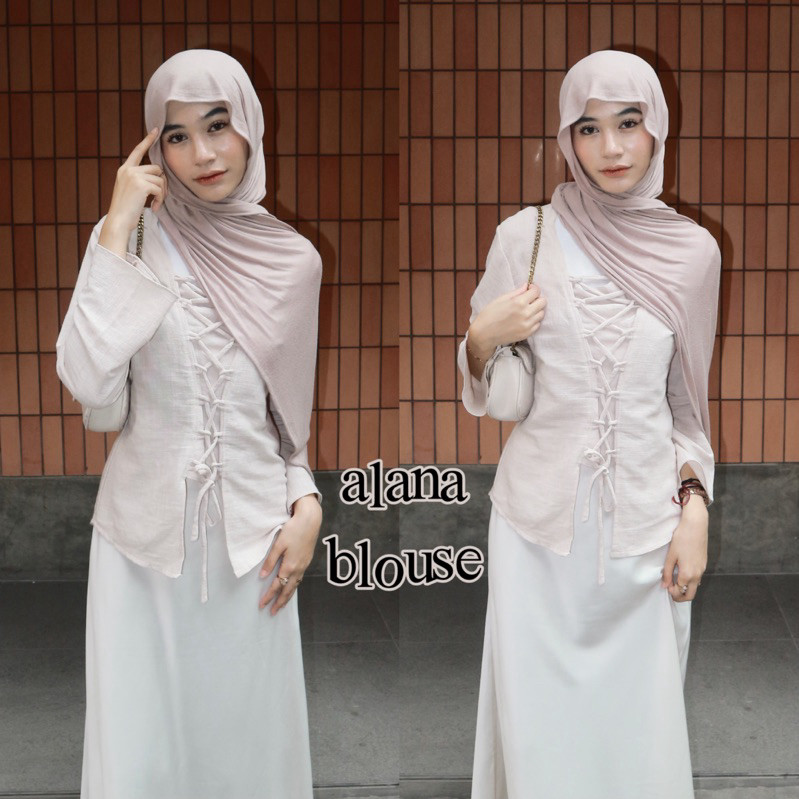 NEW Alana Linen Blouse Atasan Kebaya Pure Linen