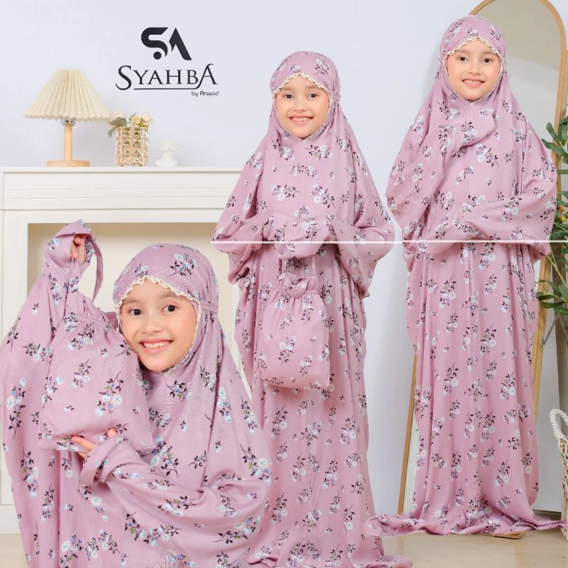 LOWESHOP Mukena Terusan RAYON CAMELIA Anak SD Remaja | Syahba