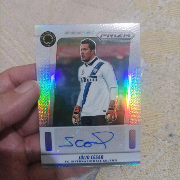 Kartu Bola Panini Prizm Autograph Refractor Julio Cesar Inter Legend GK | SUPER RARE 2ND