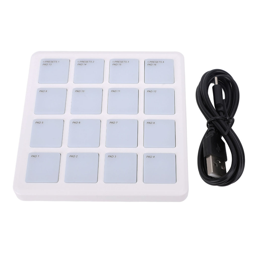 Wireless MIDI Controller Pad RGB Backlight Portable USB C MIDI Controller Strike Pad for Arranger Po