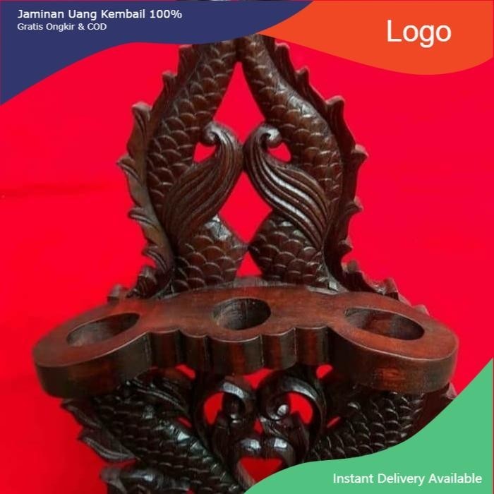 Blawong keris tempel Dinding Isi 3 model kembar naga temanten ND12