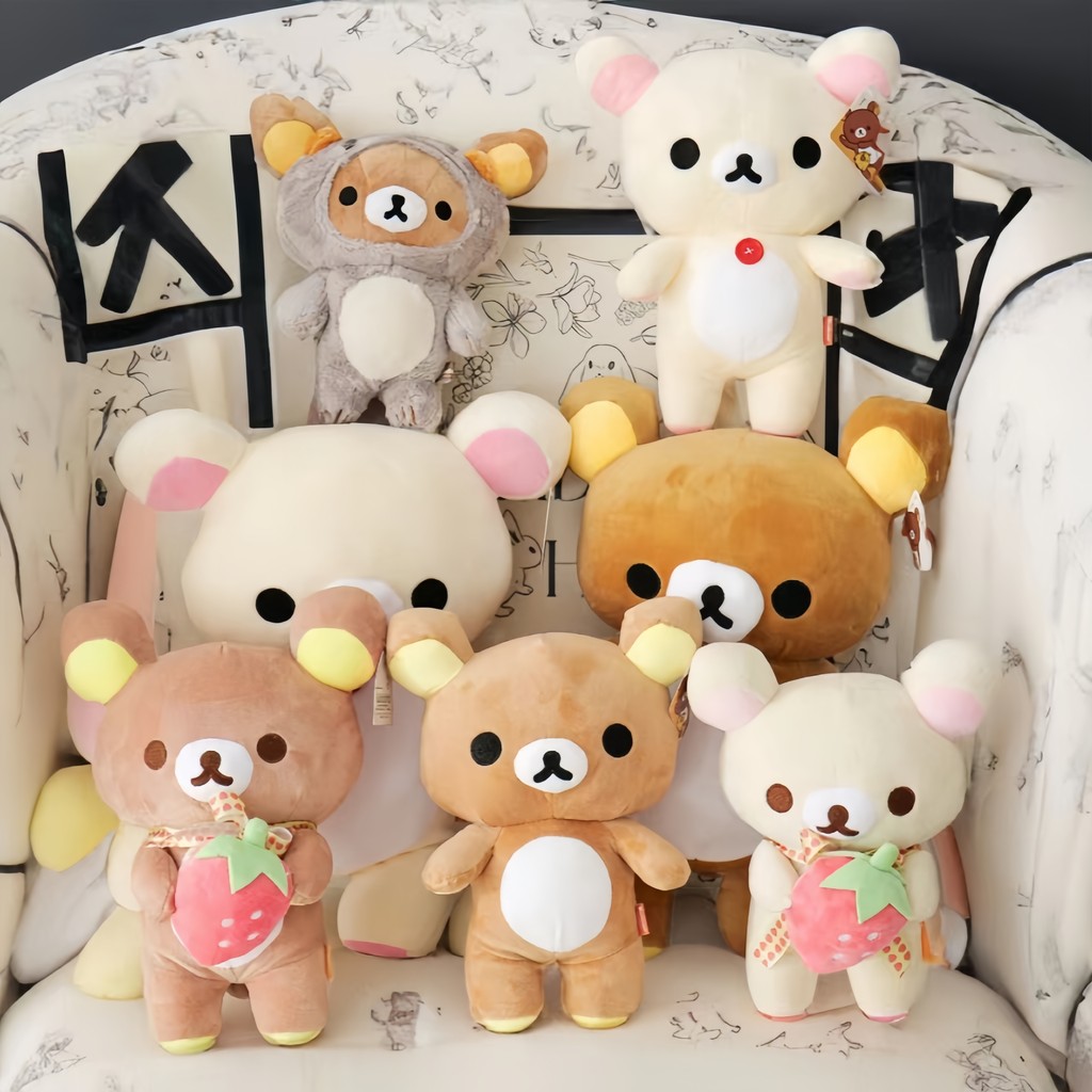 Cartoon Rilakkuma Korilakkuma Plush Animal Kuma Plushies Teddy Bear Stuffed Doll Kawaii Room Deocr T