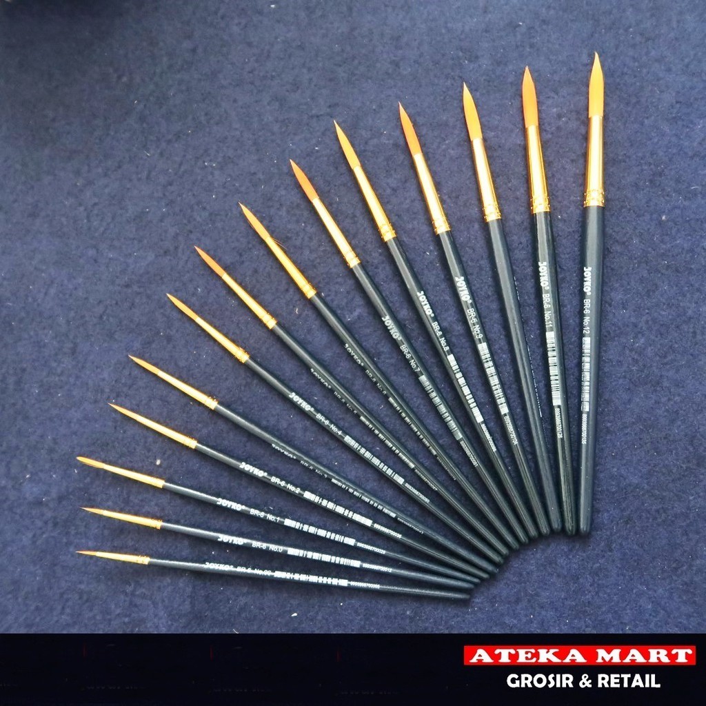 JOYKO BRUSH KUAS LANCIP BR-6 SERI KUAS CAT AIR/AKRILIK/MINYAK