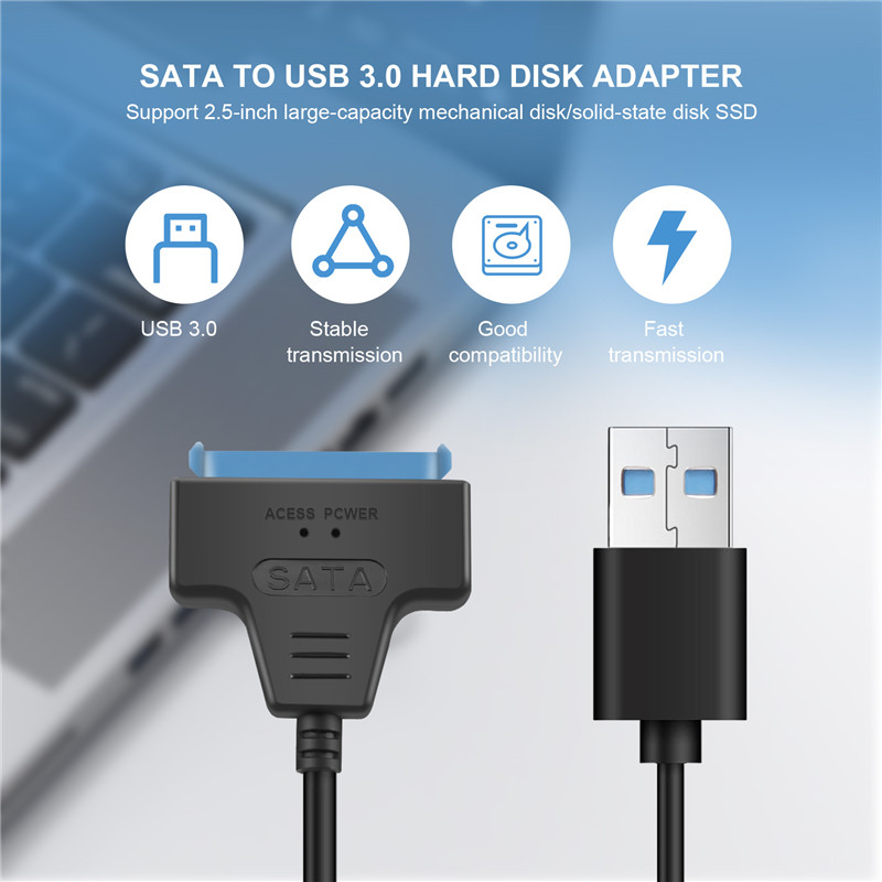 C9-Sata Iii Usb 3.0 Cable Adapter External Hard Drive Usb To Serial Ata 22Pin Converter Hard sk W/Ua