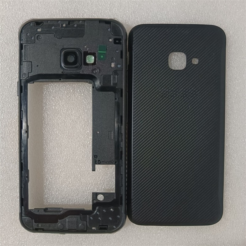 For Samsung Galaxy Xcover 4 SM-G390F G390 Middle Frame Plate With Camera Lens + Battery Cover Back C