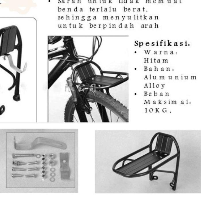 rak bagasi depan sepeda rak alloy bagasi alloy rak depan sepeda - United