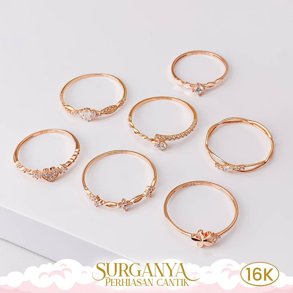 Cincin Emas Kadar 16K Model List Vairiasi Macan Gold