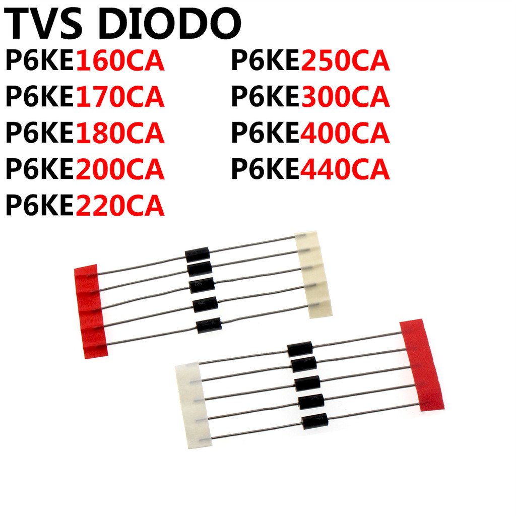 100PCS DIODA TVS P6KE160CA P6KE170CA P6KE180CA P6KE200CA P6KE220CA P6KE250CA P6KE300CA P6KE400CA P6K