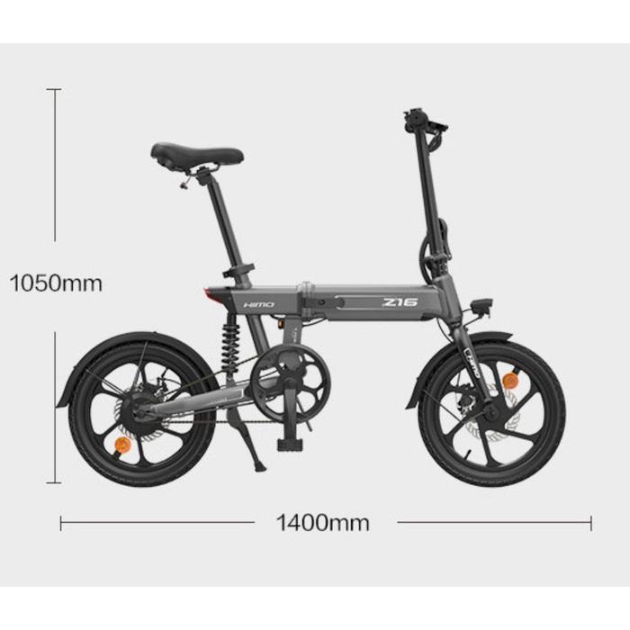 Sepeda Lipat Listrik Xiomi Himo Z16 16Inch Electric Bike Allumunium - Grey