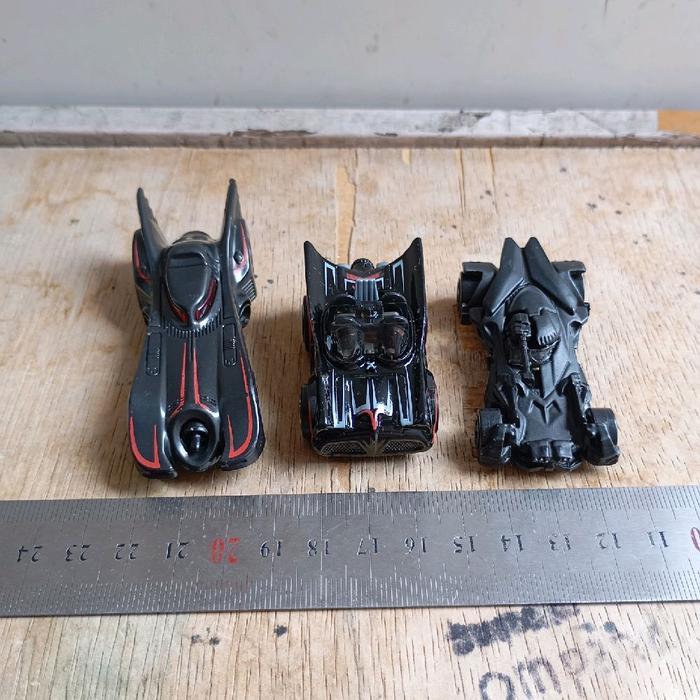 3 pcs diecast hot wheels batman dc comics 2ND