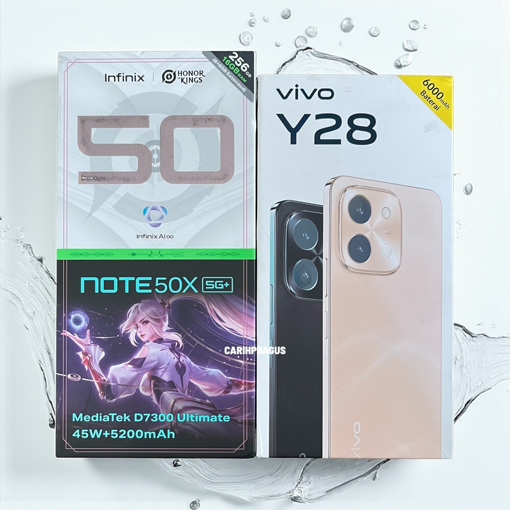 Second Infinix Note 50X 5G 8/256Gb & Second Vivo Y28 6/128Gb Mulus Fulset Sesuai Gambar