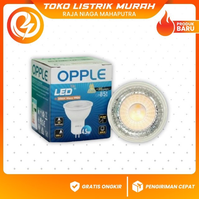 Opple LED MR16 5W 220V – Fitting Tusuk Warm White Hemat Energi