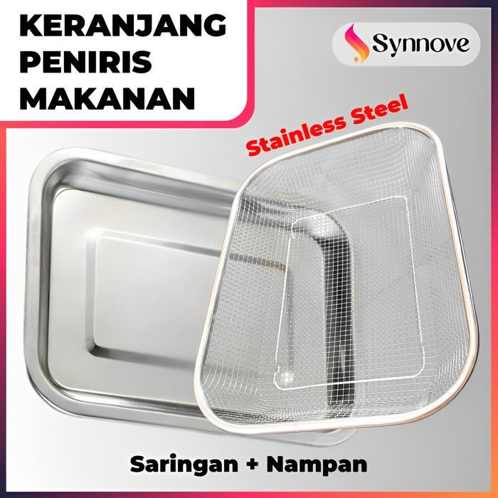 Saringan Stainless SET Nampan Peniris Minyak Saringan Minyak Goreng Peniris Gorengan