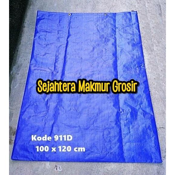 Kantong Tas Barang Terpal Besar / Tas Karung Laundry Terpal Jumbo - Kantong Terpal, Biru