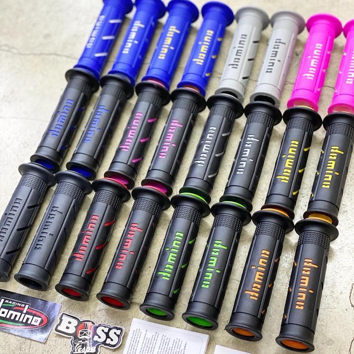 Gerai Otomotif ID | Handgrip Domino Super Soft Original Italy 100% Universal Vespa - BIRU-PUTIH