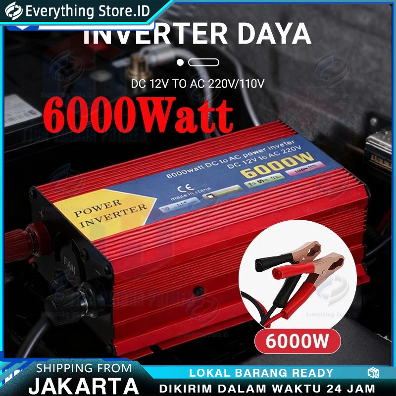 Inverter 6000 Watt Power Inverter DC AC Aki listrik Serbaguna Besaar 6000W Universal Inverter Mobil