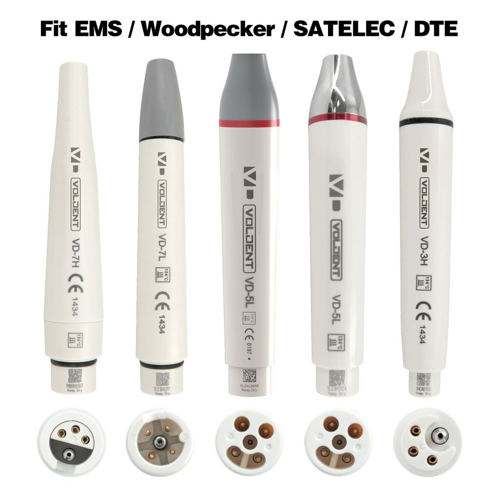 Handpiece Scaler Piezo Ultrasonik Gigi dengan Pegangan LED Cocok untuk WOODPECKER DTE VRN SATELEC EM