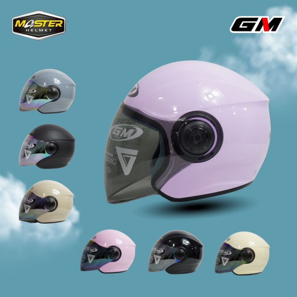 GM Pop Solid & GM Pop Hijab - Helm GM Half Face
