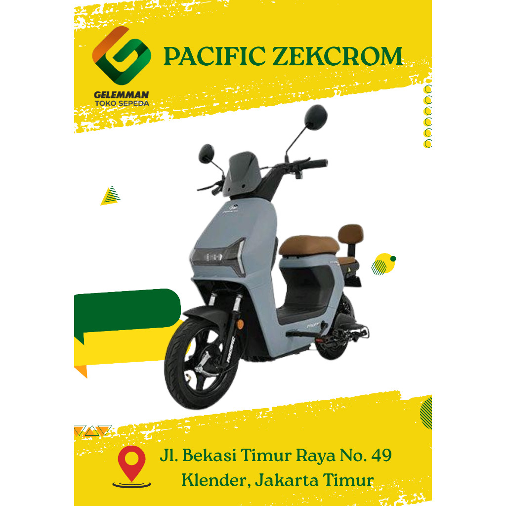 SEPEDA LISTRIK PACIFIC ZECKROM 300 TERBARU